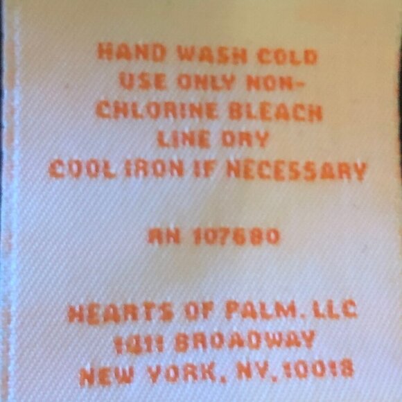 Hearts of Palm semi-sheer button-up blouse/swim coverup sz 8 - Picture 8 of 8